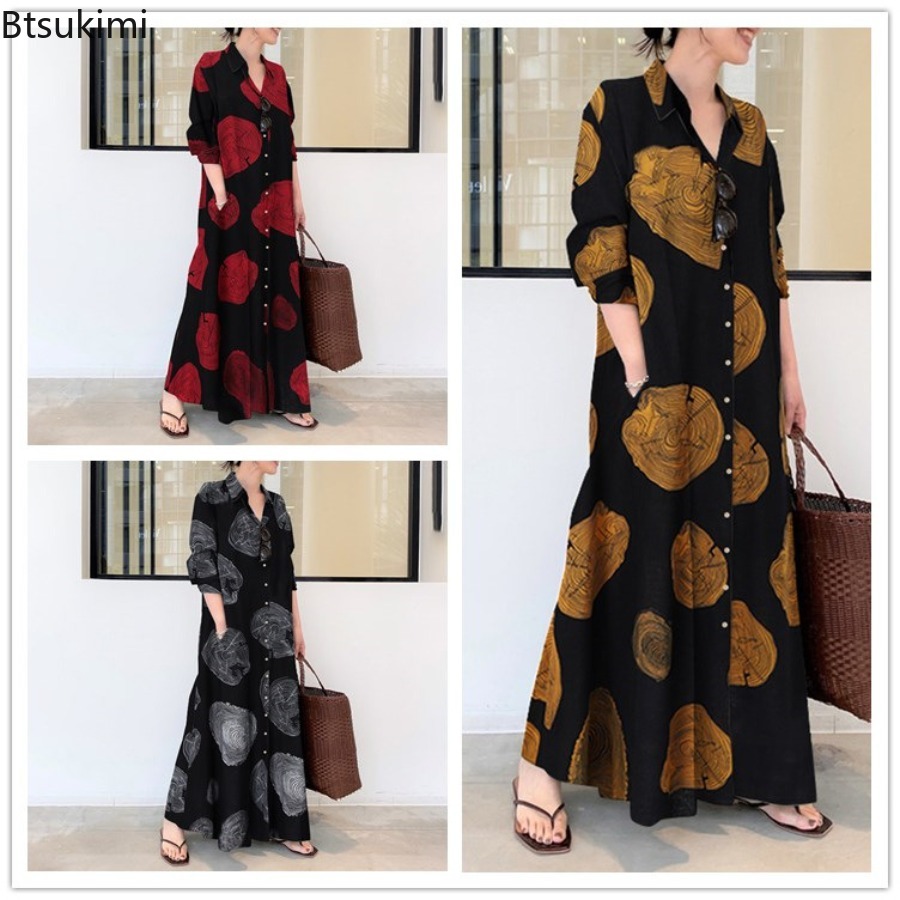 2026 Women Shirt Dress Loose C - Casual Loose Linen Shirt Dress recension och pris