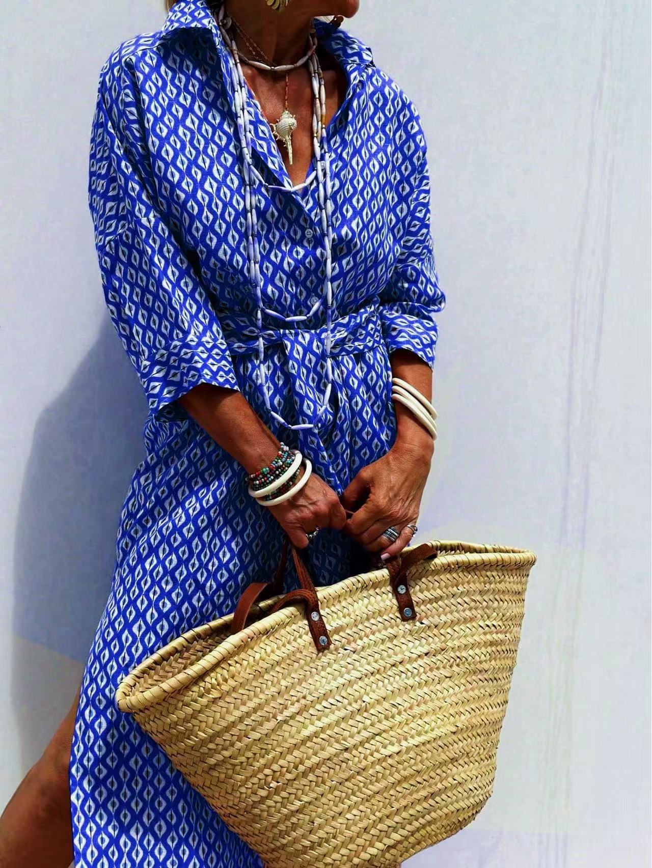 Maxi with Belt Summer Linen Lo - Casual Loose Linen Shirt Dress recension och pris