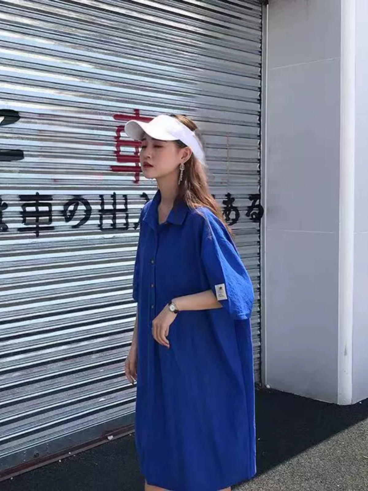 plus Size Shirt Dress Slimming - Korean Style A Line Shirt Dress recension och pris