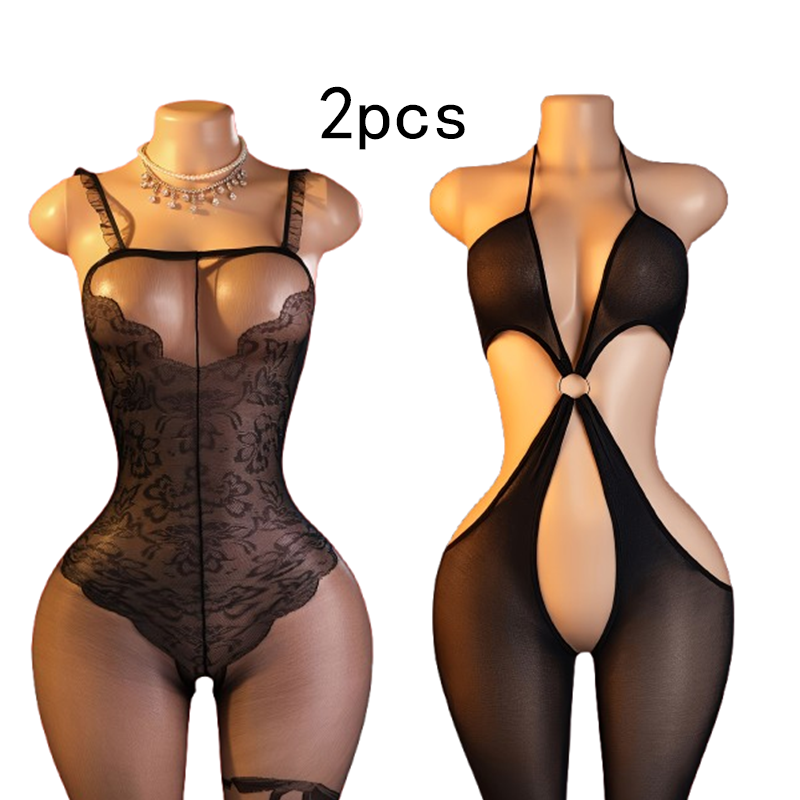 2-Piece Set – Black Sexy Cut-O - Lingerie recension och pris