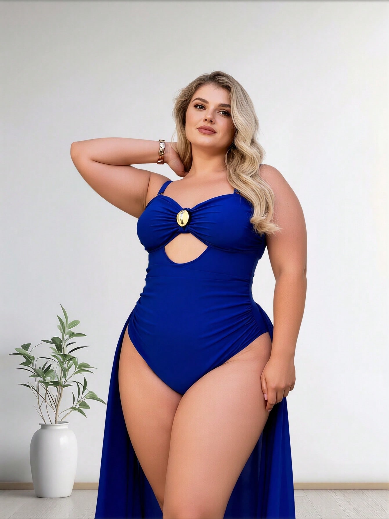 2026 New Plus Size Royal Blue  - Swimwear recension och pris