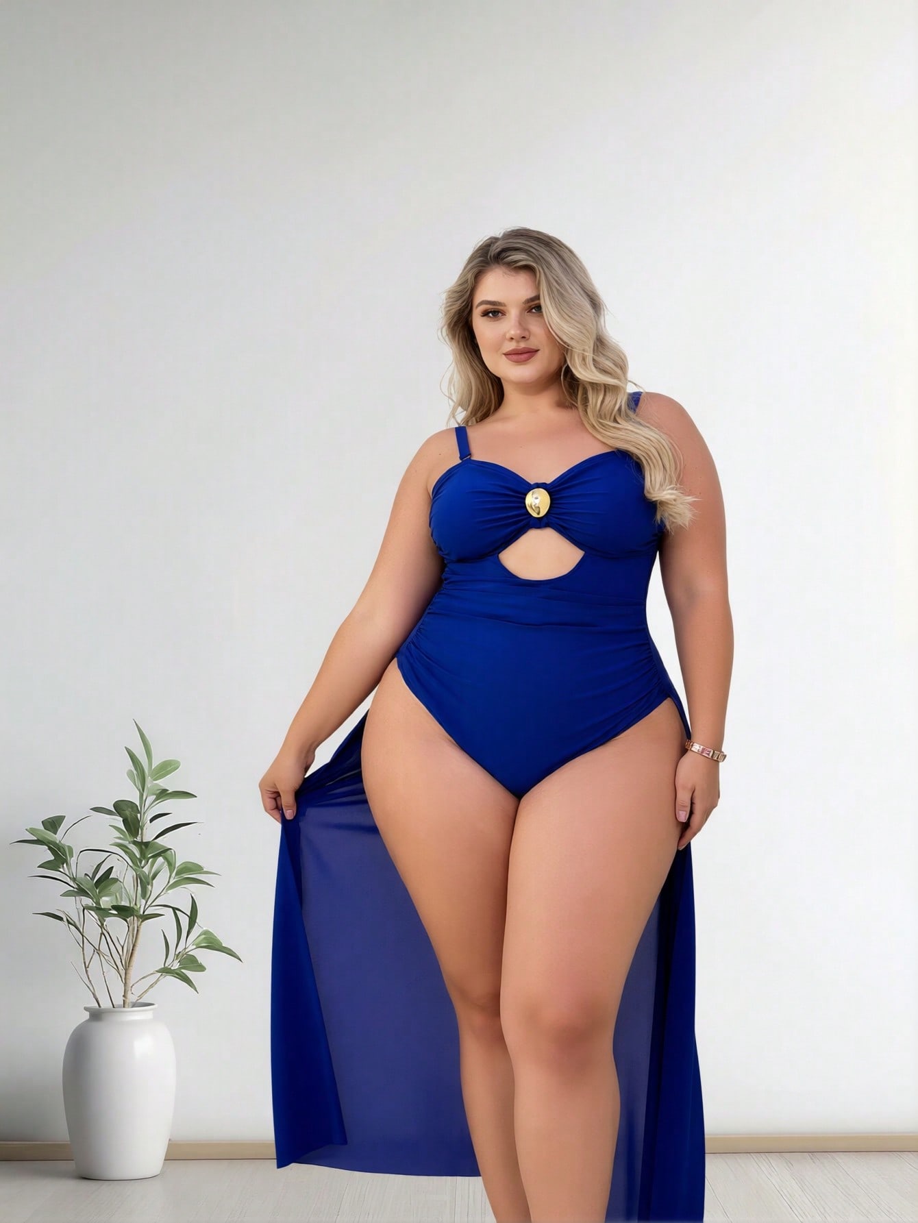 2026 New Plus Size Royal Blue  - Swimwear recension och pris