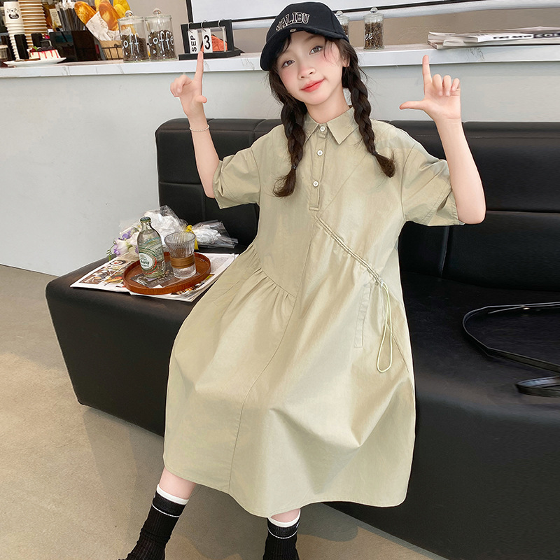 Korean Children Clothing Girls - Korean Style A Line Shirt Dress recension och pris